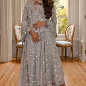 PAKISTANI INDIAN DRESS AYLA NOOR IRINA 3 PIECE STITCHED SUIT LARGE NEW